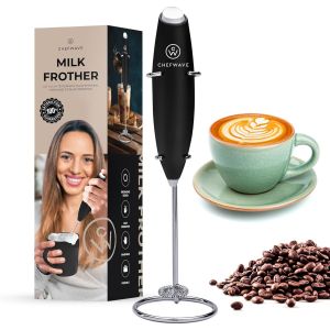 ChefWave Handheld Milk Frother with Stand